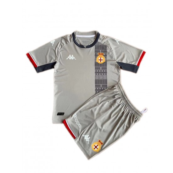 Camisola Genoa Criança Equipamento Terceiro 2021-2022 Manga Curta